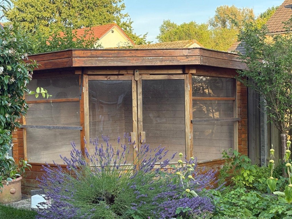 gratis tuinhuis af te halen, Tuin en Terras, Tuinhuizen, Ophalen, 250 tot 500 cm, Met overkapping, Hout