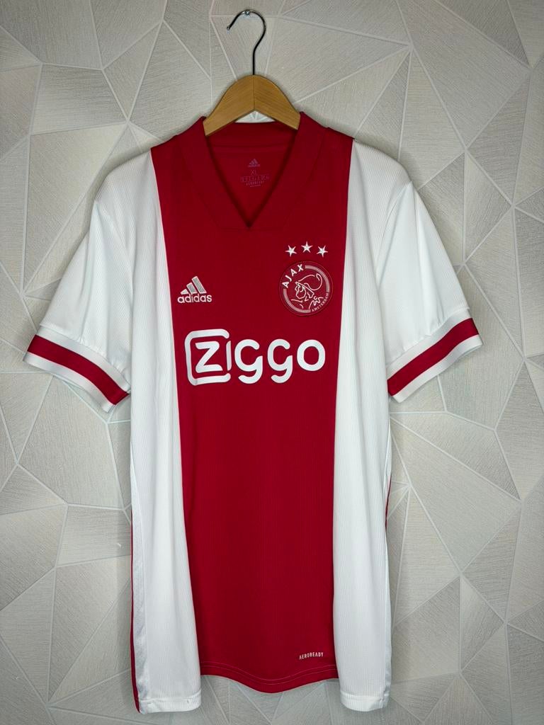 Ajax Thuis 2020/2021, Sport en Fitness, Voetbal, Maat XL, Ophalen of Verzenden, Zo goed als nieuw, Shirt