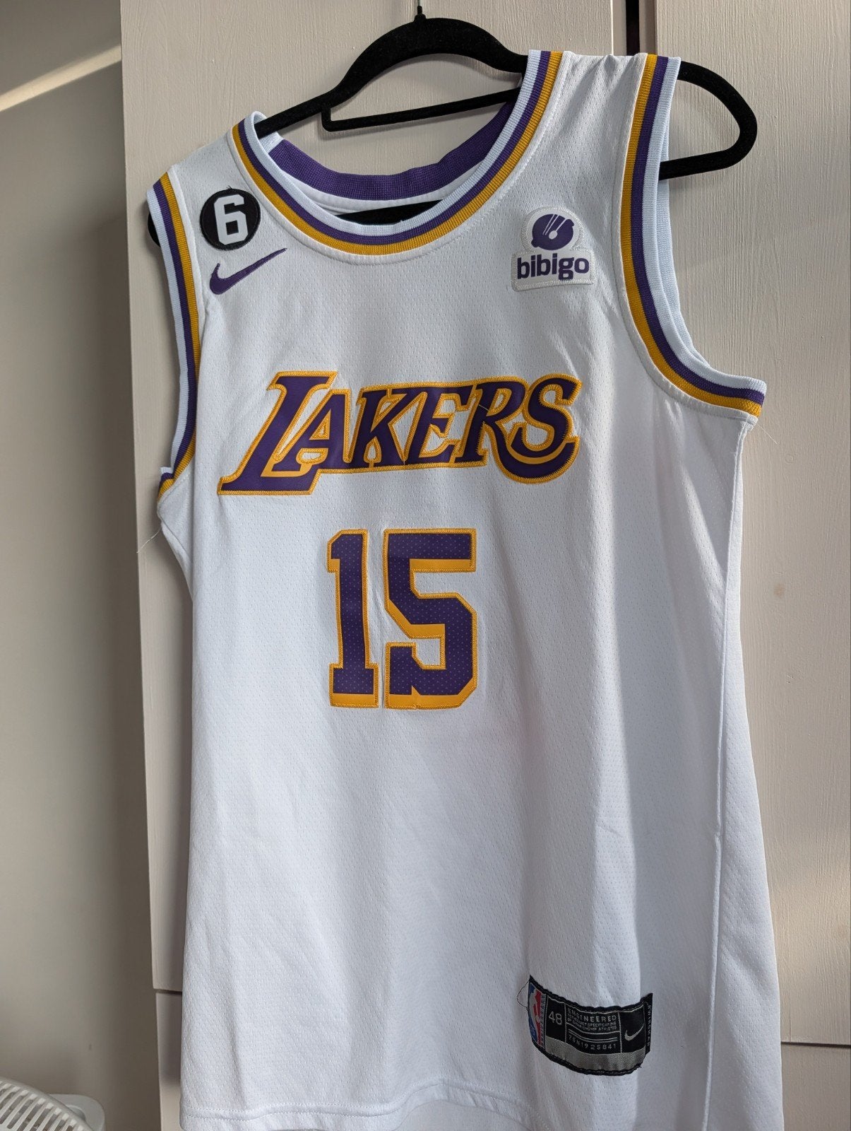 NBA Lakers Reaves #15 Basketbalshirt - Maat L, Ophalen of Verzenden, Zo goed als nieuw, Wit, Overige typen