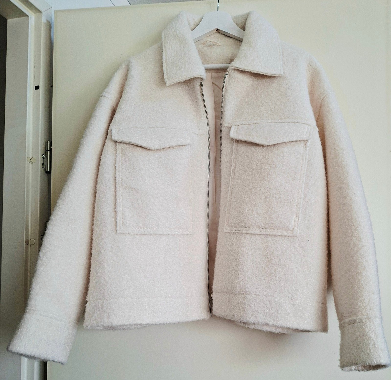 Hema winterjas L, Kleding | Dames, Wit, Maat 42/44 (L), Ophalen of Verzenden, Zo goed als nieuw