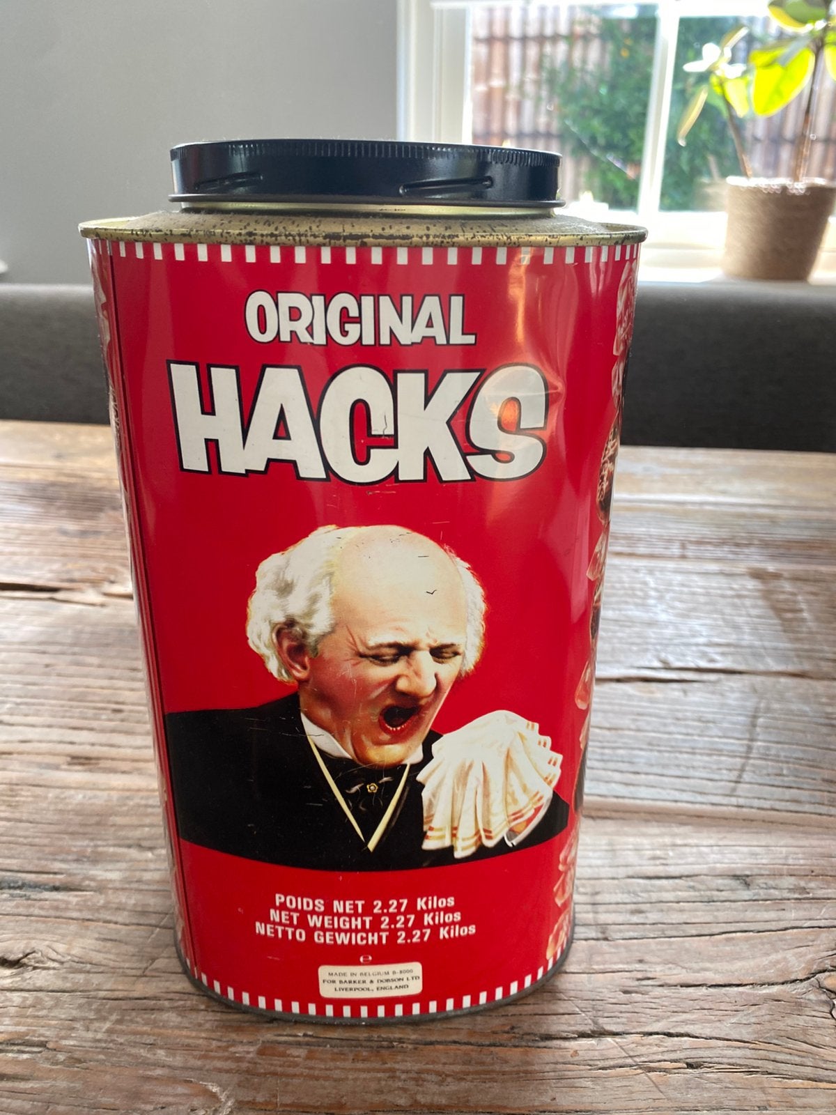 Origineel Vintage Blik "Original Hacks" Cough Sweets – Rood, Ophalen, Gebruikt, Overige
