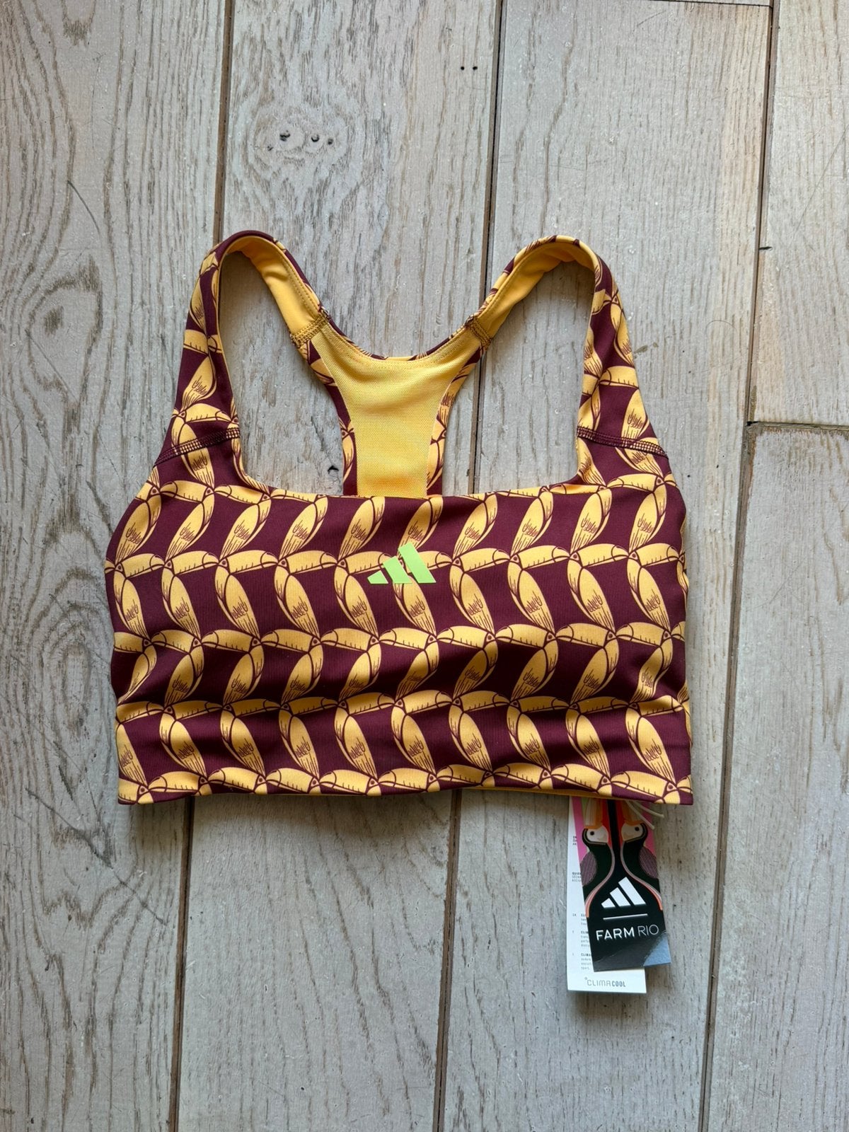 Adidas x Farm Rio sporttop NIEUW, Kleding | Dames, Geel, Nieuw, Ophalen of Verzenden, Fitness of Aerobics