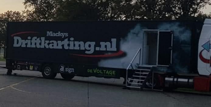 Racetrailer 14 meter, Ophalen, Gebruikt