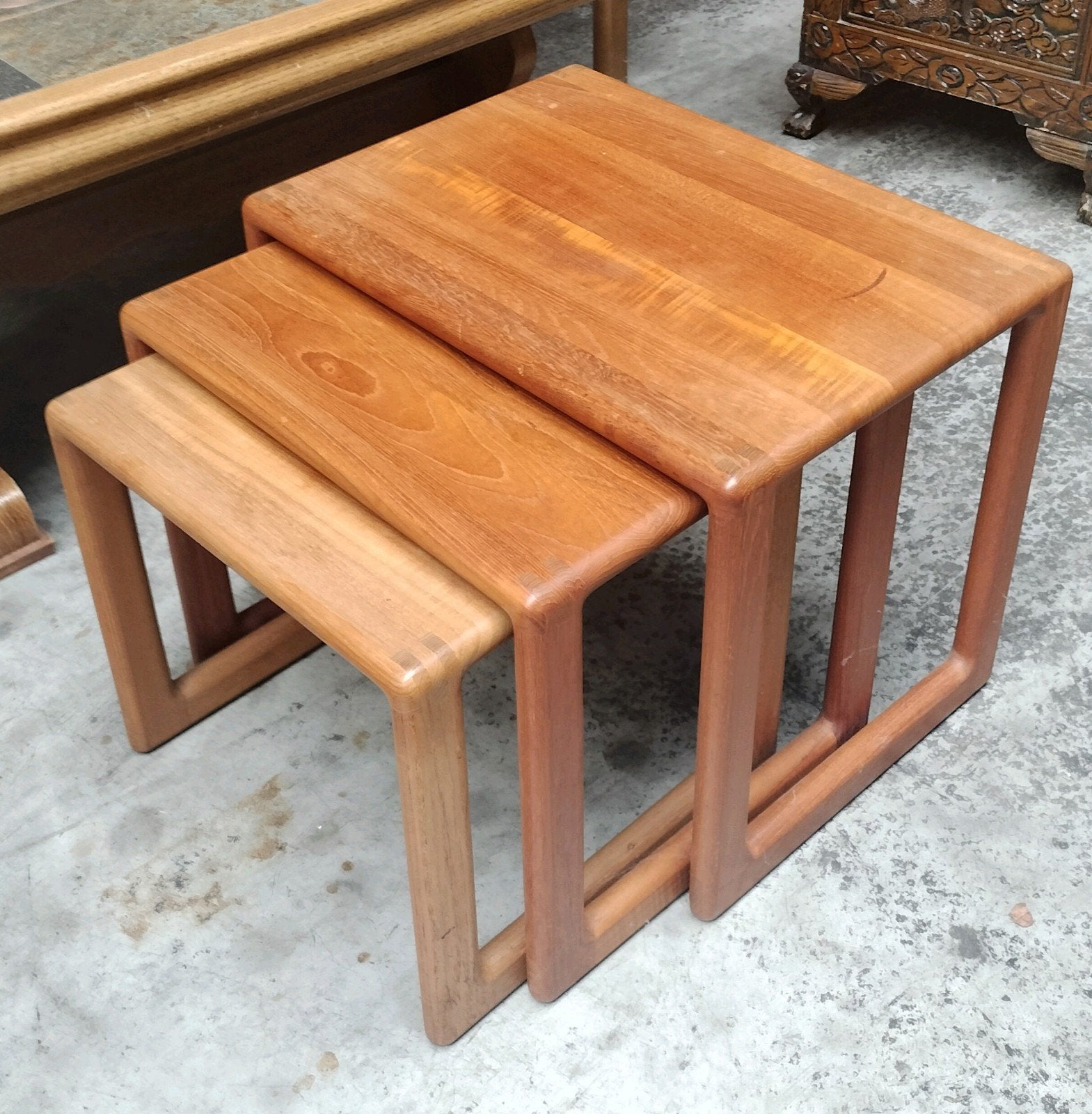 Vintage Design Bramin nesting tables Deens Design, Ophalen, Teakhout, Minder dan 50 cm, 50 tot 100 cm