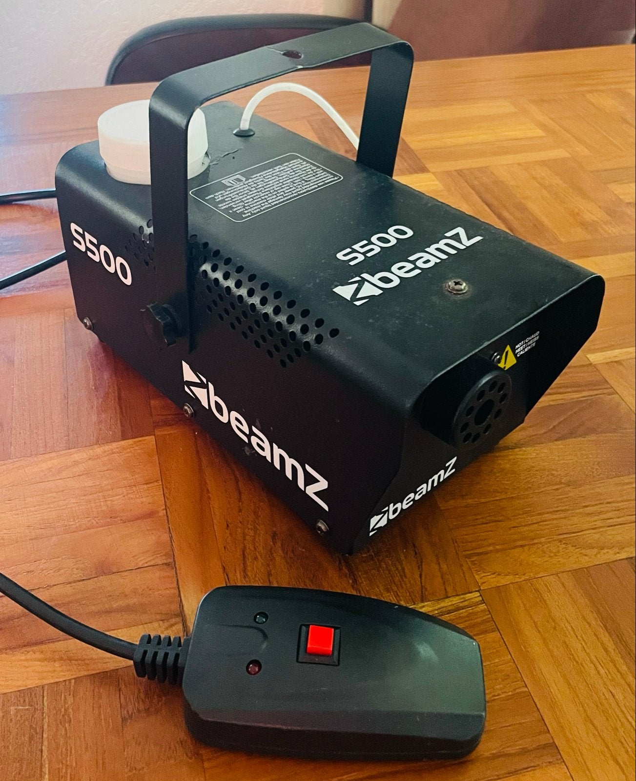 Beamz S500 mistgenerator met afstandsbediening, Ophalen of Verzenden, Gebruikt, Rookmachine