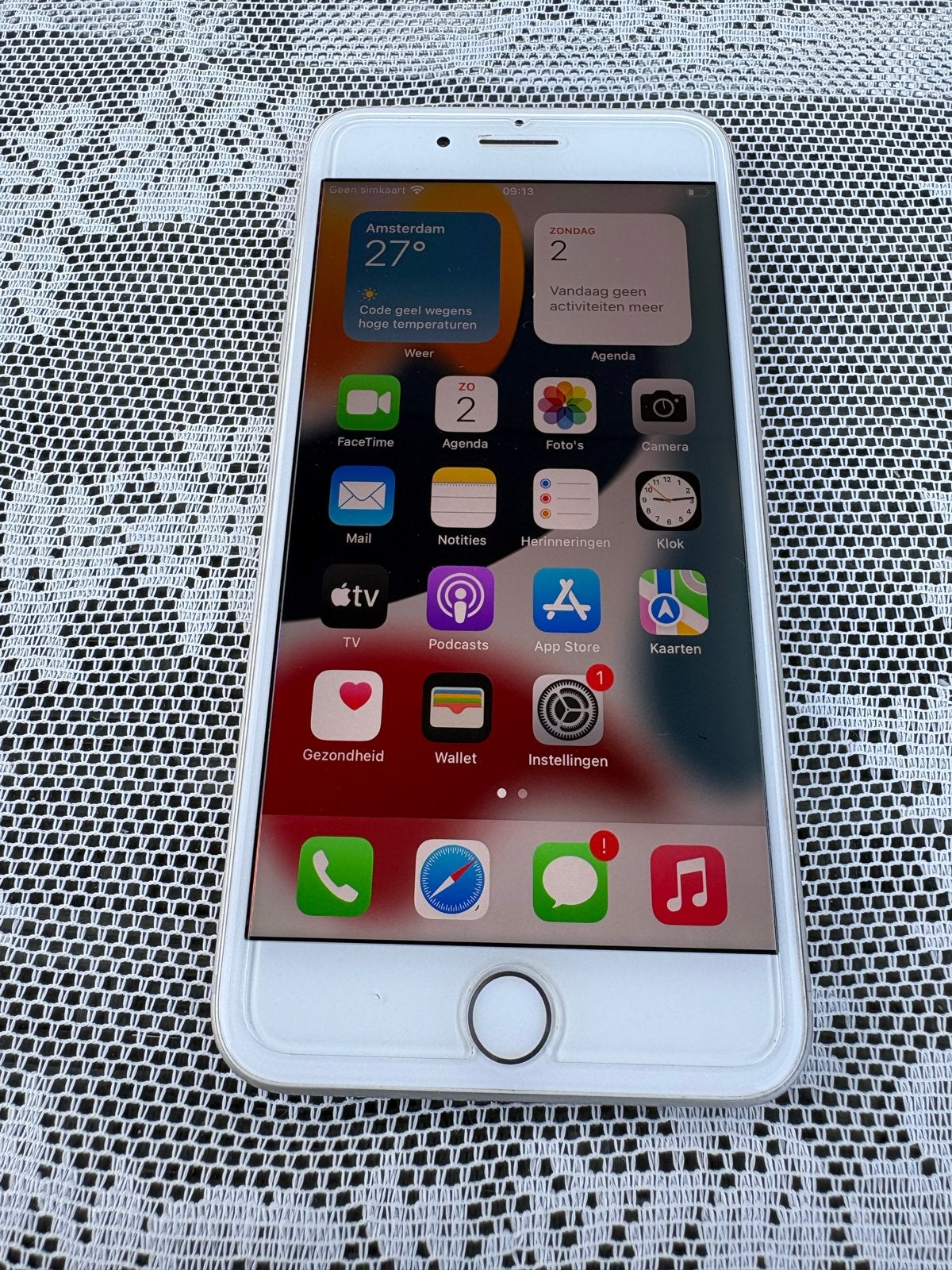 Hele nette iPhone 7 Plus 32GB Zilver met glas protector, Telecommunicatie, Mobiele telefoons | Apple iPhone, Gebruikt, 32 GB, Ophalen of Verzenden