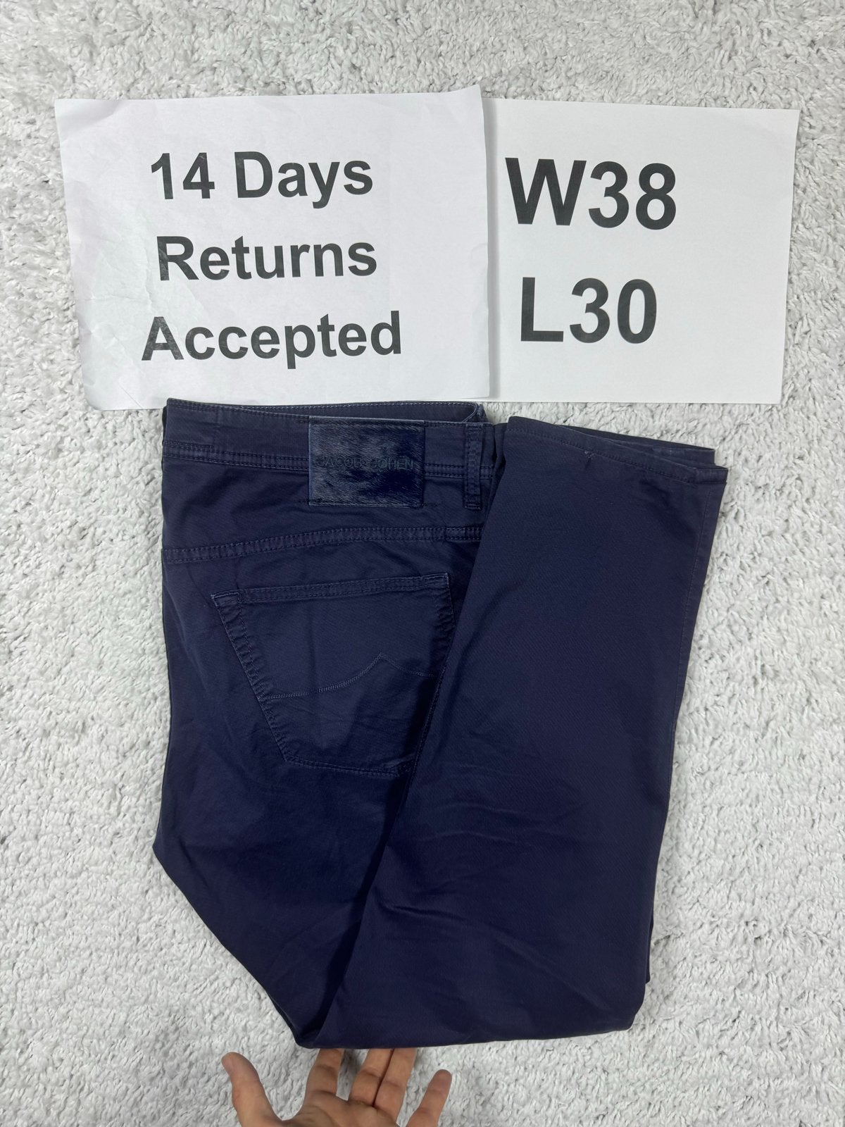 Jacob Cohën J613 Chino Jeans Slim Navy Blauw W38 L30 3663, W36 - W38 (confectie 52/54), G, Blauw, G