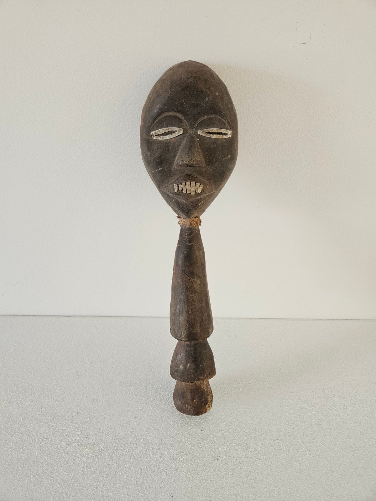 Traditioneel Akua'ba vruchtbaarheidsbeeldje - Ashanti, Ghana, Hout, Afrika, Ophalen of Verzenden, Beeld
