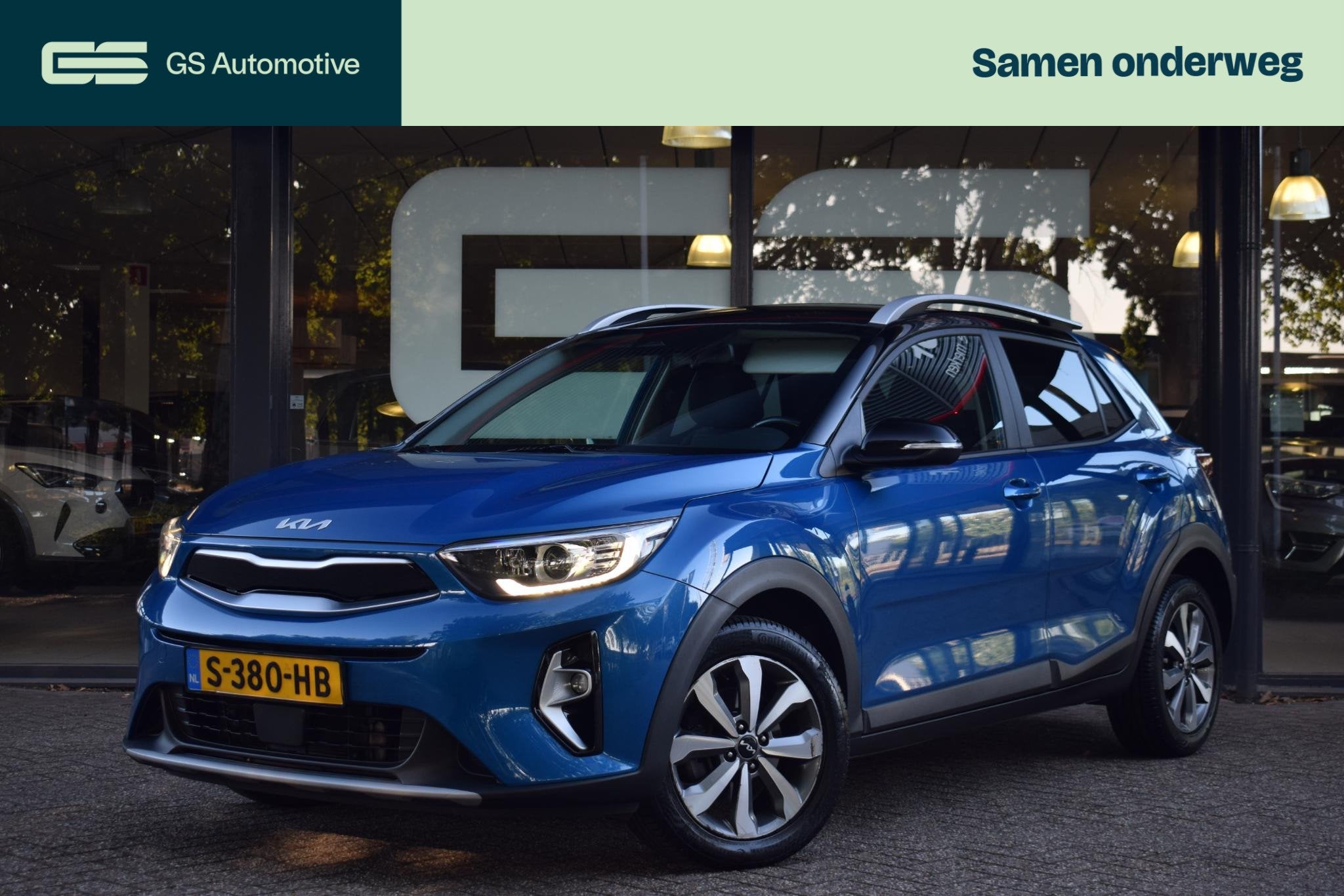 Kia Stonic 1.0 T-GDi MHEV DynamicPlusLine Automaat, Auto's, Kia, 1160 kg, Gebruikt, Euro 6, Blauw