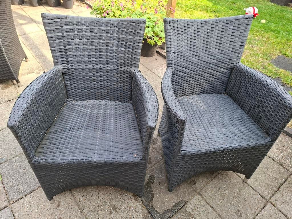 2 goeie stevige tuistoelen, Tuin en Terras, Tuinstoelen, Ophalen, Kunststof