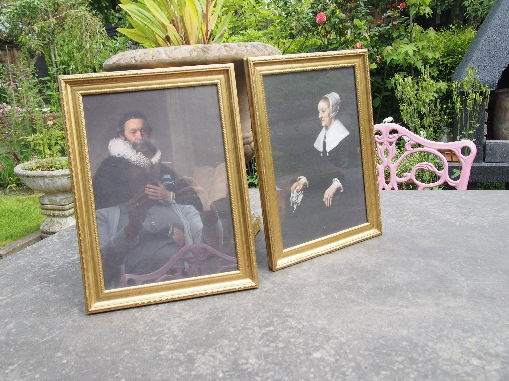 2 Decoratie Lijsten/Wanddecoratie - 35x26 cm, Minder dan 50 cm, Gebruikt, Overige typen, Ophalen of Verzenden