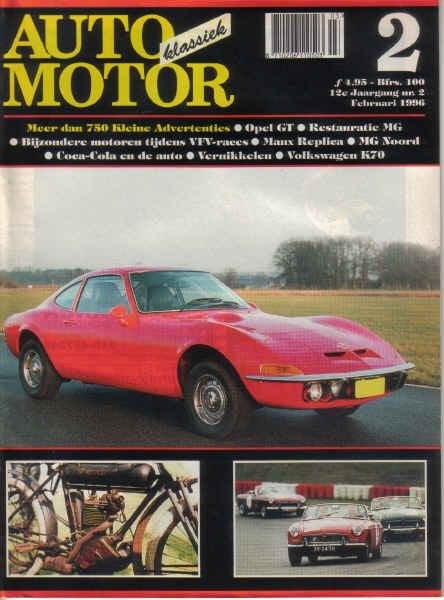 AMK 2 1996 : Opel GT - VW K70 - Norton Manx - MG MGC GT, Boeken, Ophalen of Verzenden, Gelezen, Algemeen