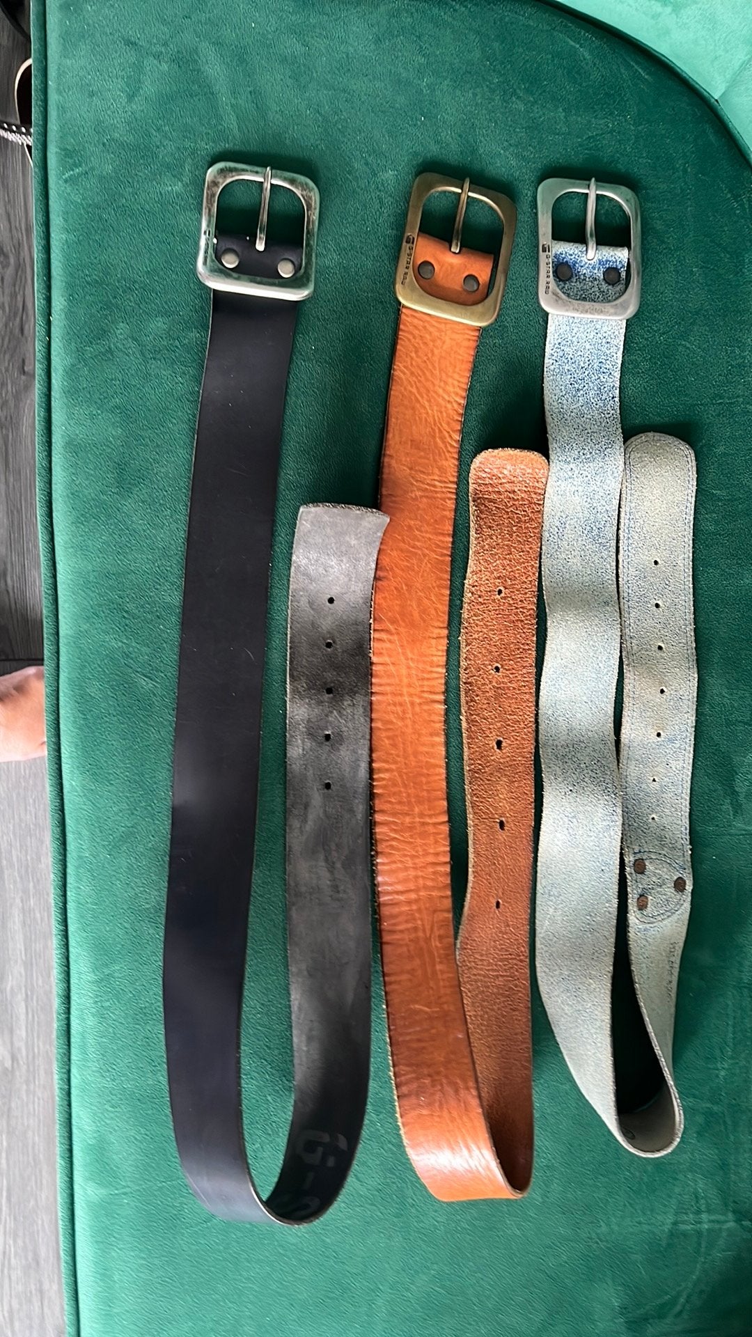 3 st  leren heren Riemen . Merk G.STAR  RAW, 95 tot 105 cm, Bruin, Echt leder, Ophalen of Verzenden