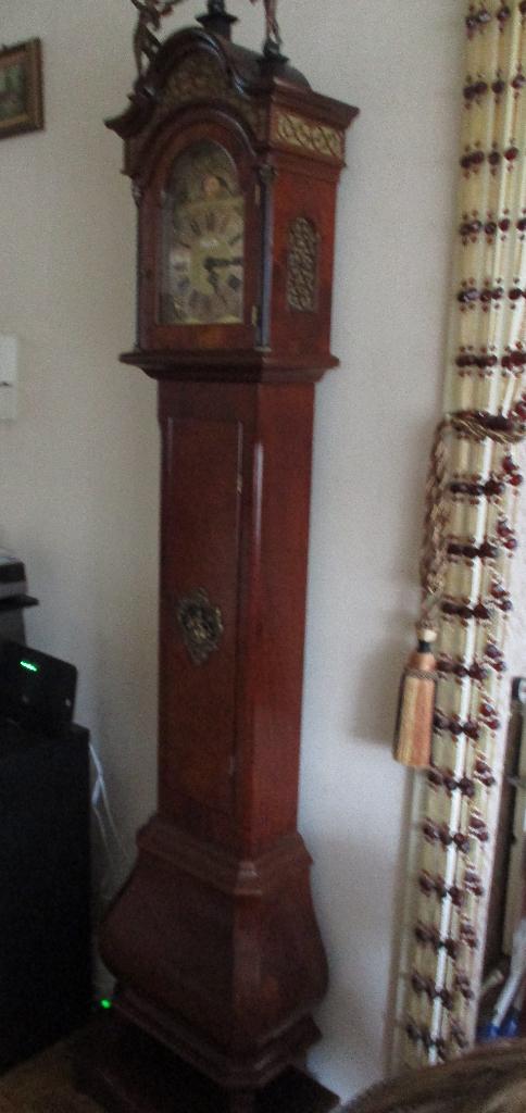vintage wortelnoten warmink staande klok midden jaren '60, Antiek en Kunst, Ophalen