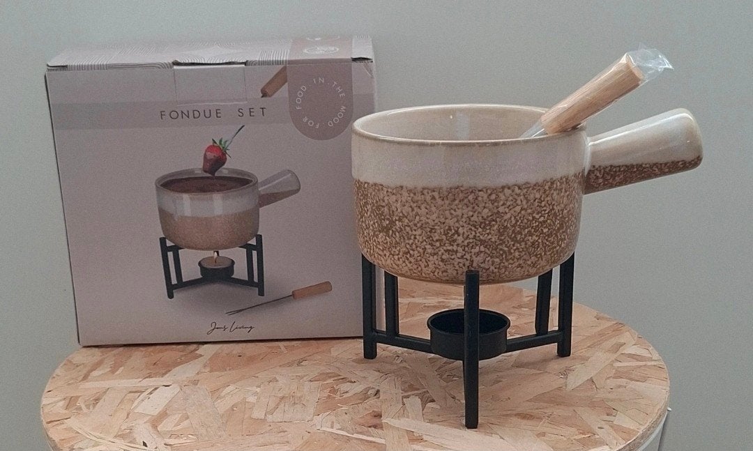 NIEUW Jens fondue setje met pannetje, warmhouder en prikkers, Ophalen of Verzenden, Nieuw, Brander, Fondueset