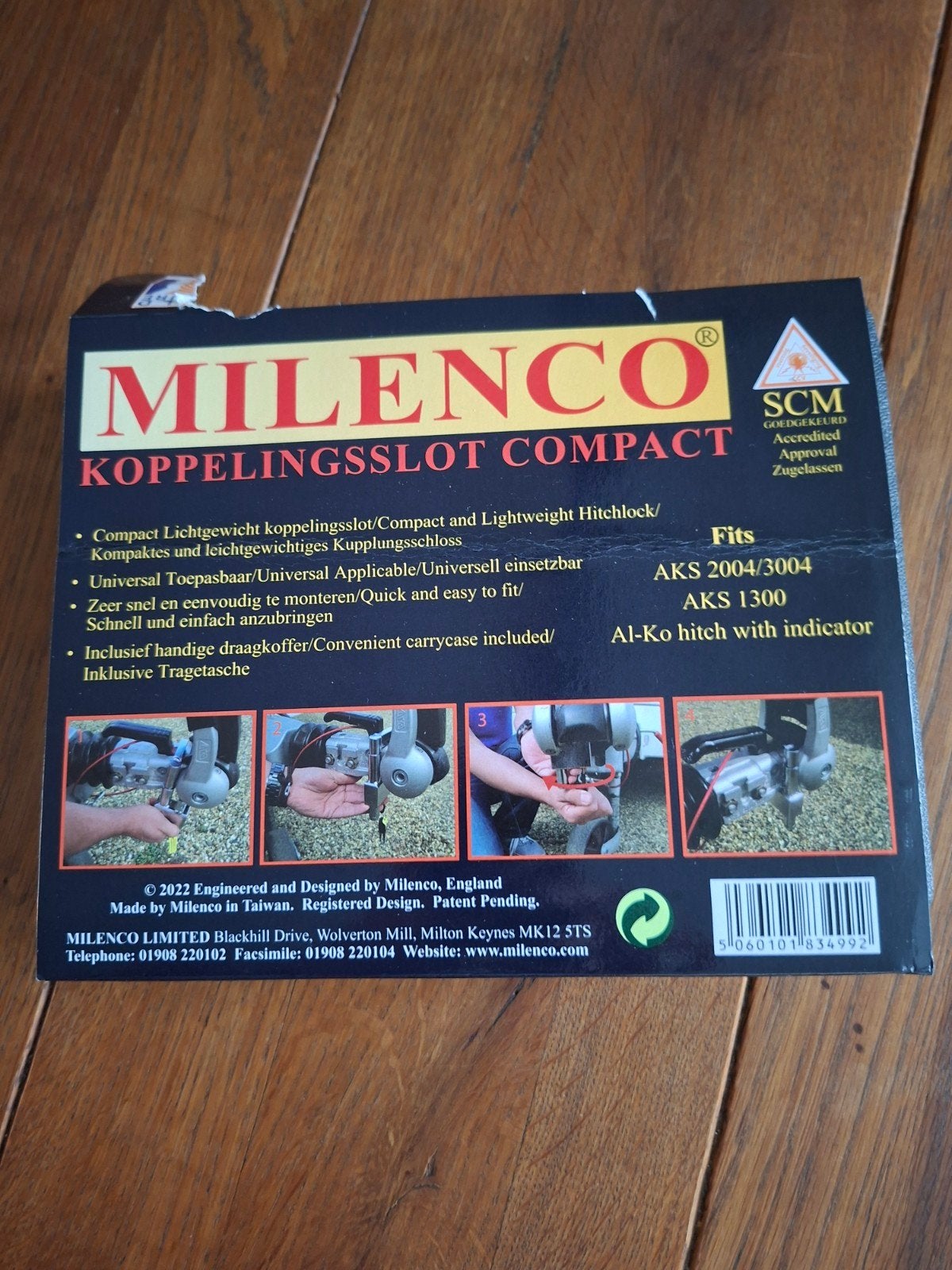 milenco koppelingslot, Auto diversen, Ophalen of Verzenden, Zo goed als nieuw
