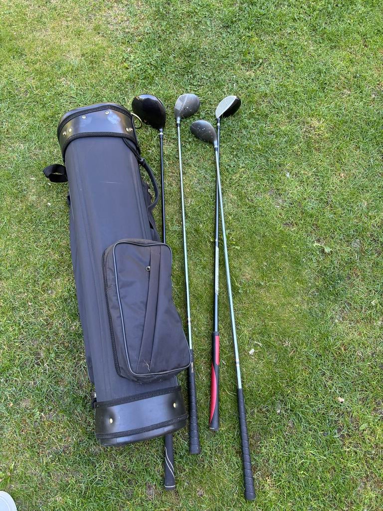 Golfset met (reis)tas en 4 clubs, Ophalen of Verzenden, Gebruikt, Set, Overige merken