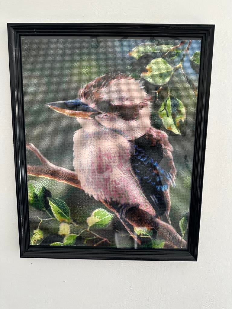 Diamond painting kookaburra, Ophalen