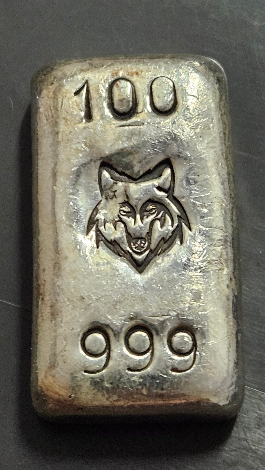 100 gram gegoten zilverbaar, Postzegels en Munten, Edelmetalen en Baren, Ophalen of Verzenden, Zilver