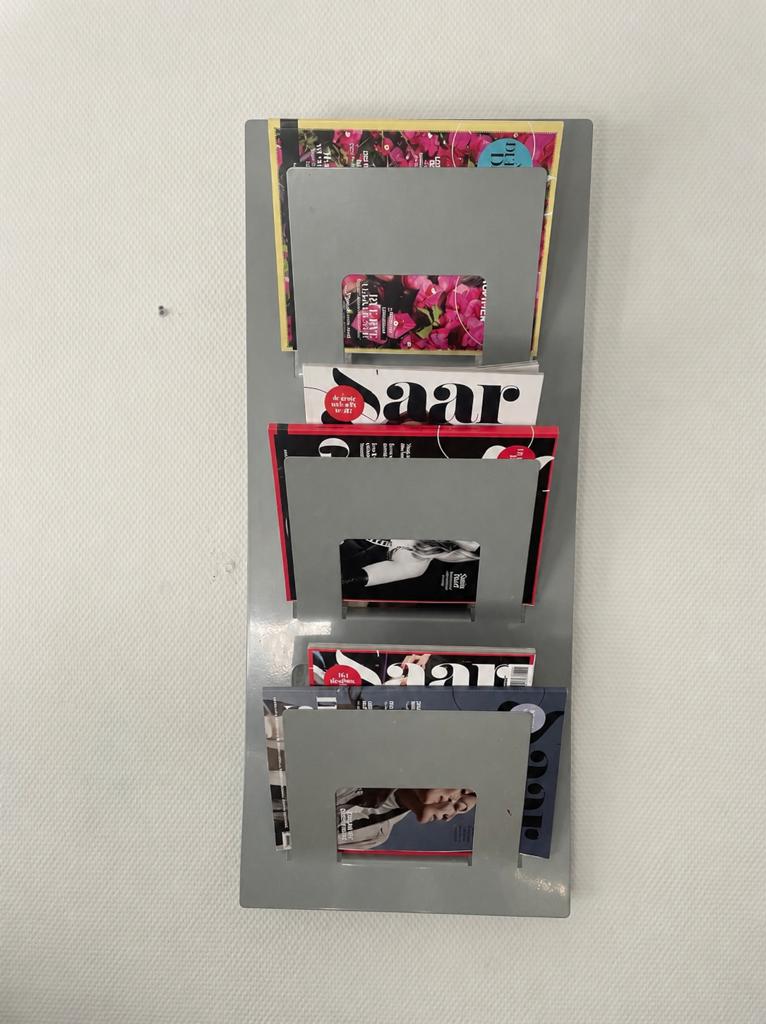IKEA Tijdschriftenrek - Grijs, Exclusief Tijdschriften, Huis en Inrichting, Woonaccessoires | Krantenbakken en Lectuurbakken, Ophalen of Verzenden