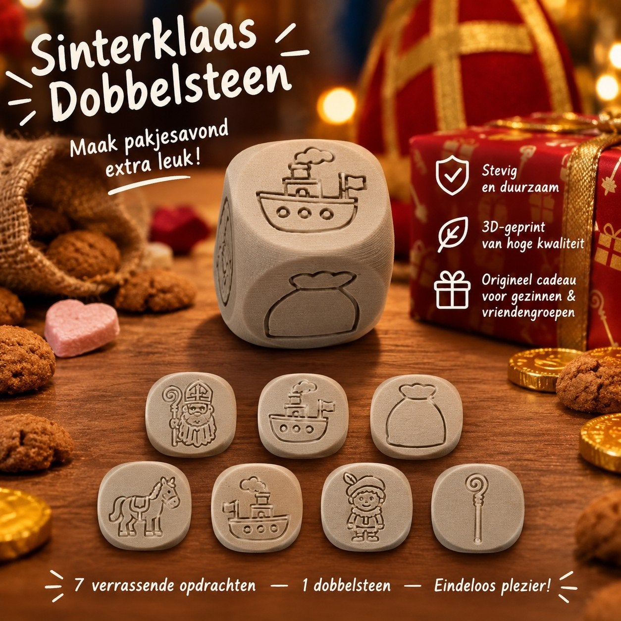 Sinterklaas dobbelsteen, Diversen, Ophalen of Verzenden