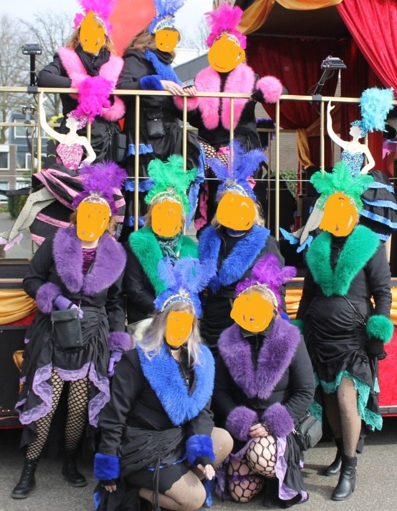 Moulin rouge kleding, Kleding | Dames, Ophalen of Verzenden, Zo goed als nieuw, Carnaval, Kleding