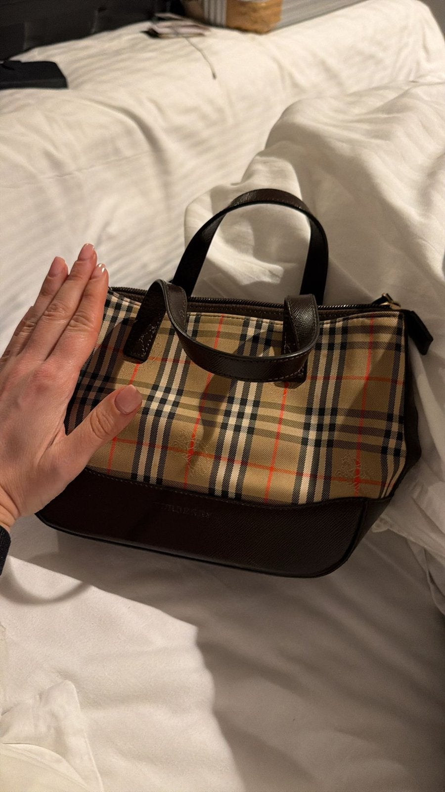Mini burberry bag, Ophalen, Zo goed als nieuw, 30 cm of meer