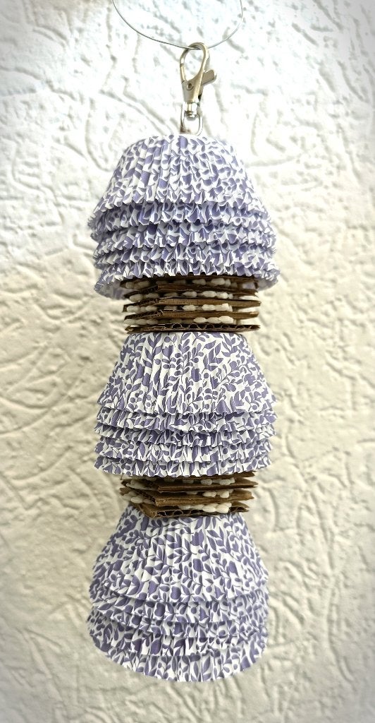 vogelspeeltje: cupcake lamp met bel (lila), Dieren en Toebehoren, Vogels | Toebehoren, Ophalen of Verzenden, Nieuw, Speelgoed
