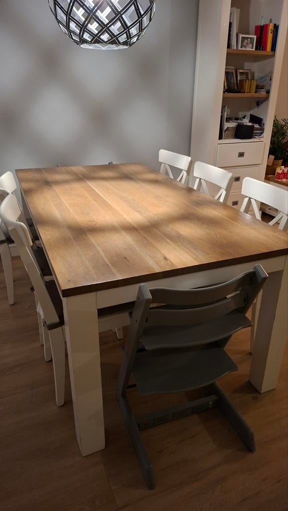 Richmond Interiors Eettafel en 2 Salontafels - Degelijk, Huis en Inrichting, Tafels | Eettafels, Ophalen, Gebruikt, Robuust, Landelijk