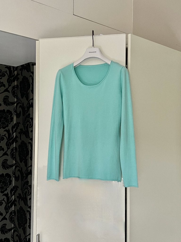 Blauw dun truitje met ronde halslijn, Zara; maat medium, Kleding | Dames, Truien en Vesten, Maat 38/40 (M), Blauw, Zara, Ophalen of Verzenden