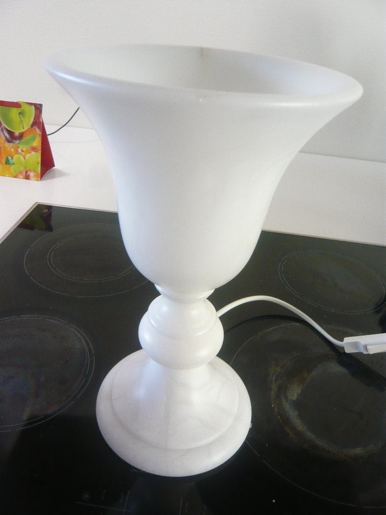 Tafellamp wit Albast, Huis en Inrichting, Lampen | Tafellampen, Vintage, Met schakelaar, Natuurlijk materiaal, E14 (klein)