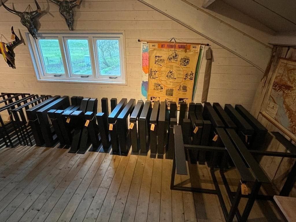 Tafelpoten staal design Woodsteel , handgemaakt (15% EXTRA), Ophalen, Tafelpoot, 50 tot 100 cm, Nieuw