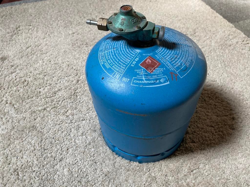 Gasfles campinggaz 907, Ophalen, Gebruikt