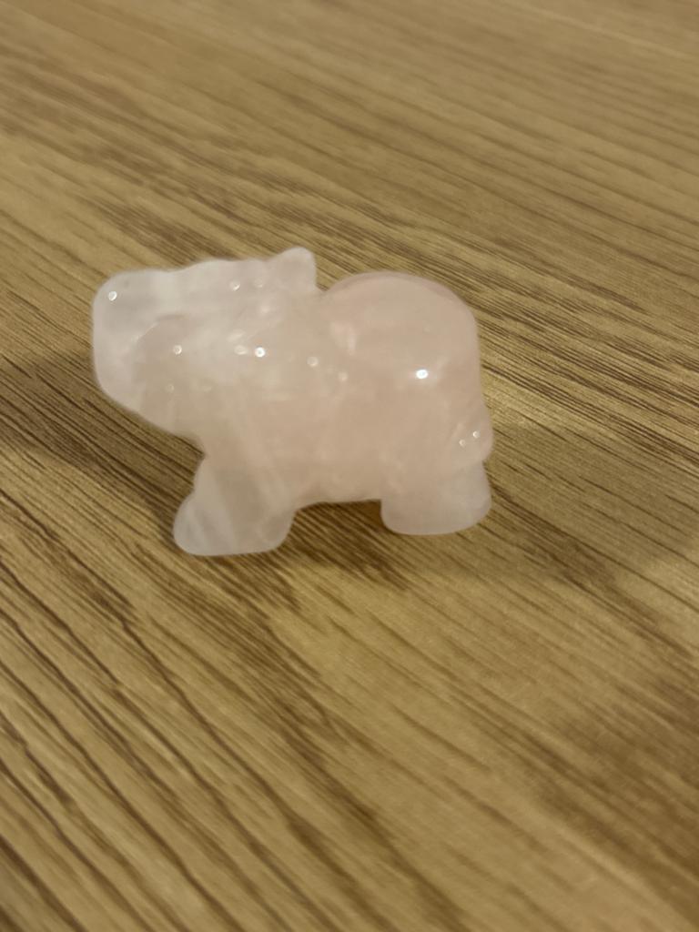Rozenkwarts olifantje - Decoratie en geluksbrenger, Ophalen