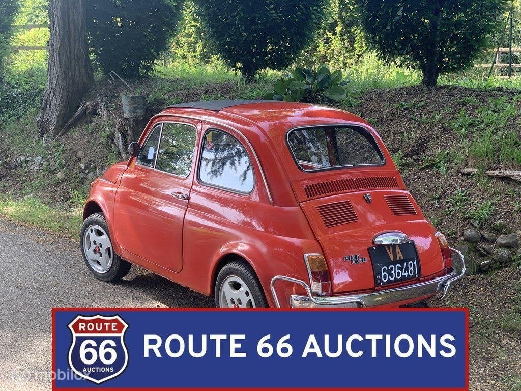 Fiat 500F | 1971 | Route 66 Auctions, Overige carrosserieën, Zwart, Bedrijf, Handgeschakeld