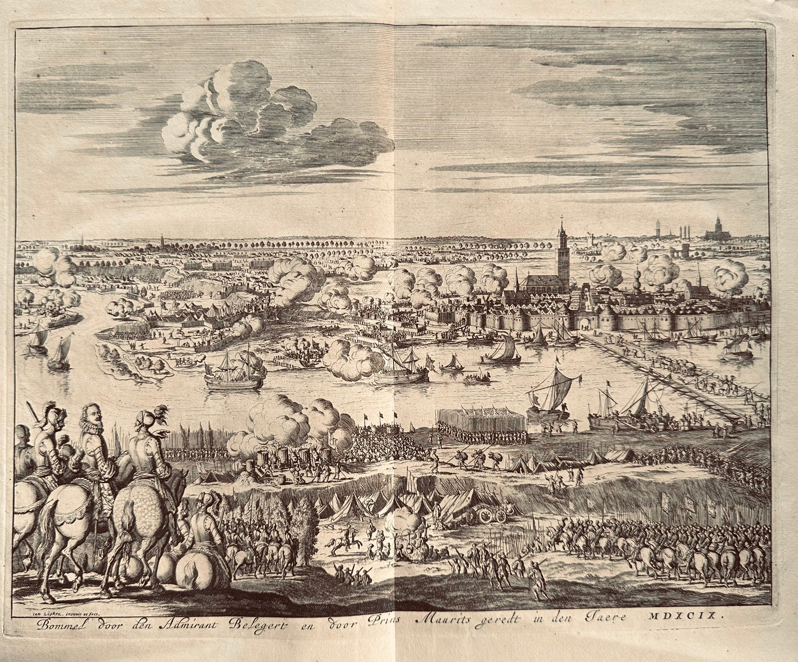 (Zalt)Bommel door de Admirant belegert &door Maurits gered., Ophalen of Verzenden