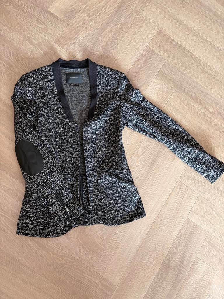 Maison Scotch Colbert met elleboogstukken - Maat L, Kleding | Dames, Jasjes, Kostuums en Pakken, Zwart, Maat 42/44 (L), Ophalen of Verzenden