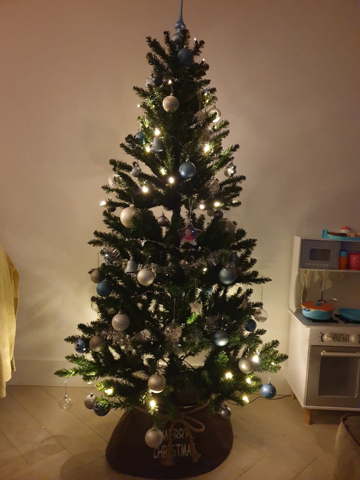 Kunstkerstboom 185cm met LED verlichting, Diversen, Ophalen, Gebruikt