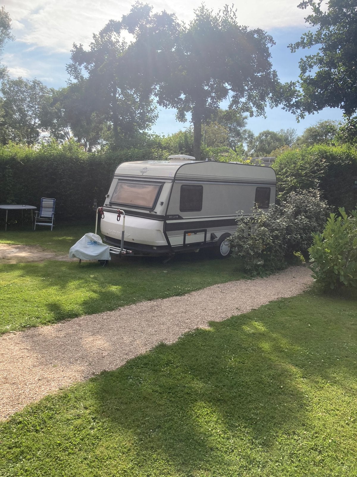 Hobby 430 1989, Caravans en Kamperen, Caravans, Particulier, tot en met 4, 750 - 1000 kg, Overige, Hobby, Vast bed, 5 tot 6 meter