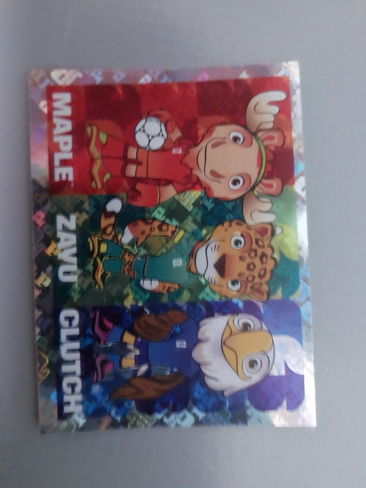 Maple, Zavu, Clutch sticker - Voetbalmascottes, Ophalen of Verzenden, Zo goed als nieuw