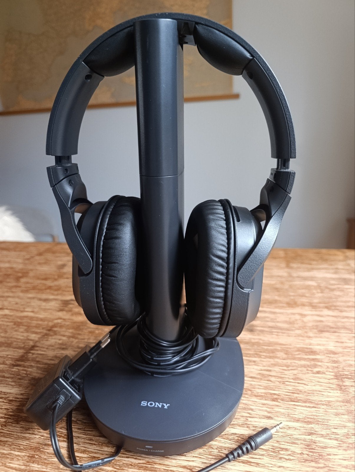 Sony RF Stereo Hoofdtelefoon met Zender TMR-RF895R, Gebruikt, Draadloos, Ophalen of Verzenden, Zwart