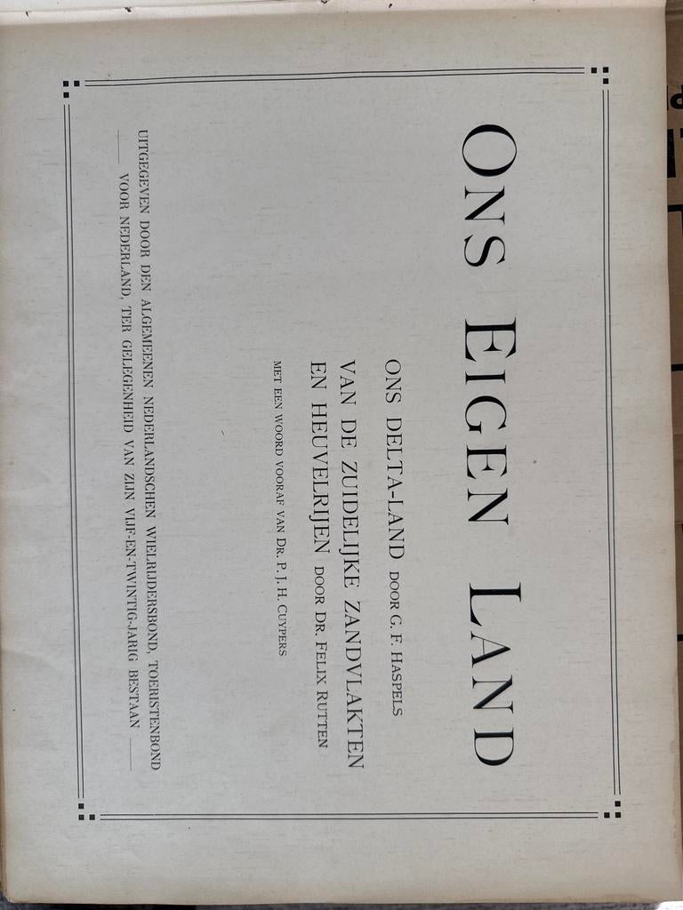 Ons Eigen Land - ANWB Jubileumboek 1908, Ophalen of Verzenden, 20e eeuw of later, Gelezen