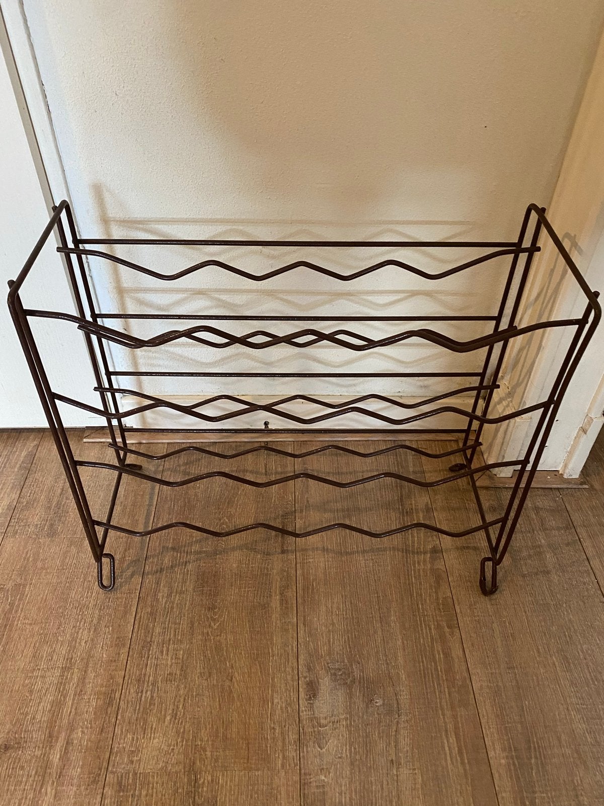 Vintage Tomado stapelbaar wijnrek, bruin draadmetaal, Huis en Inrichting, Woonaccessoires | Wijnrekken, Gebruikt, 5 – 50, Metaal