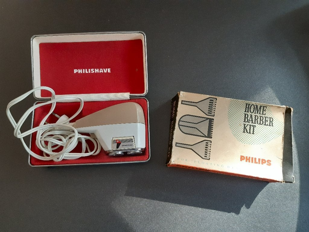 retro philishave met barber set, Ophalen of Verzenden, Persoonlijke verzorging