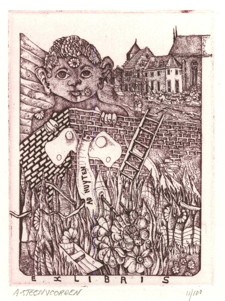 0302 Ex Libris Nederland : Ab Steenvoorden, z.j., Verzenden, Ex libris
