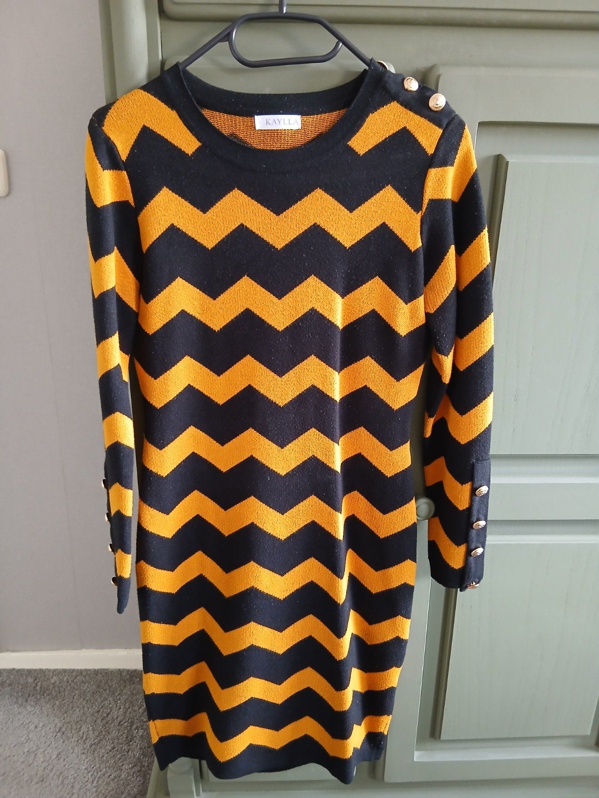 Mooie gebreide jurk voor de winter maat S/M, Kleding | Dames, Jurken, Maat 38/40 (M), Geel, Ophalen of Verzenden, Zo goed als nieuw