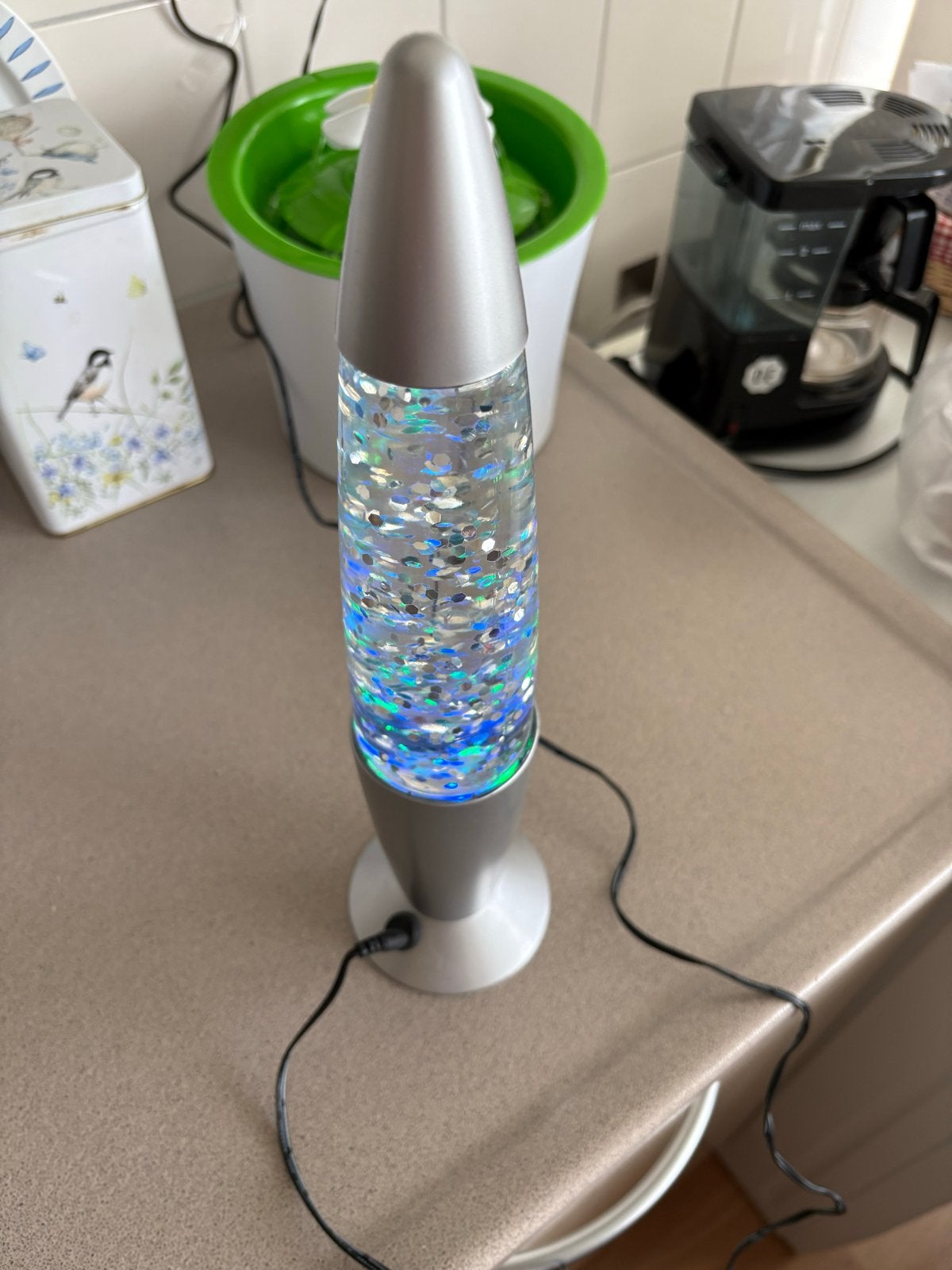 Glitter Lavakamp met Kleurverandering, Ophalen, Zo goed als nieuw