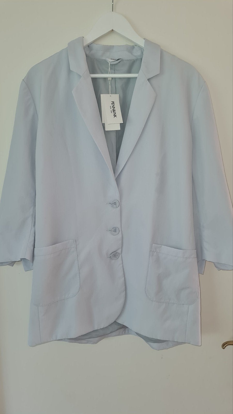 nieuwe blazer 36 S Penn&Ink N.Y. lichtblauw water nylon, Blauw, Nieuw, Ophalen of Verzenden, Jasje