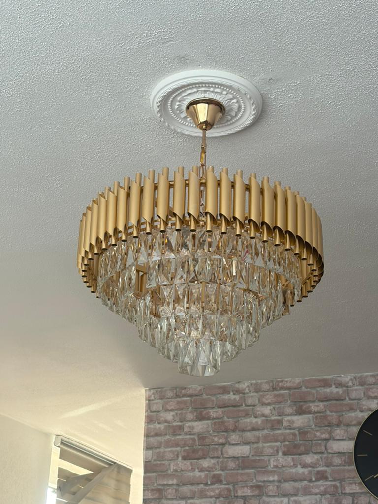 Leuke goud kleurig lamp, Ophalen of Verzenden, Zo goed als nieuw