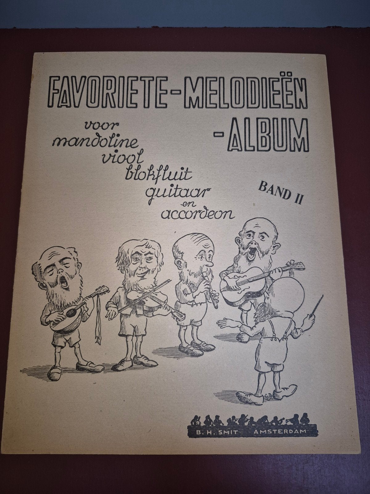 Favoriete Melodieën Album Band II -Mandoline, Blokfluit, Git, Gebruikt, Overige genres, Overige soorten, Gitaar